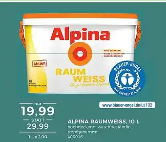 BBM Baumarkt Alpina Raumweiss Angebot