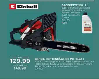 BBM Baumarkt Benzin-kettensäge Gc-pc 1335.1 Einhell Angebot