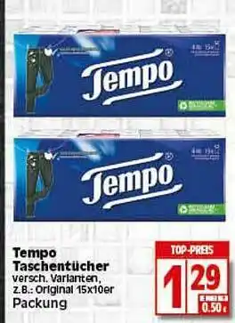 Elli Markt Tempo Taschentücher Angebot