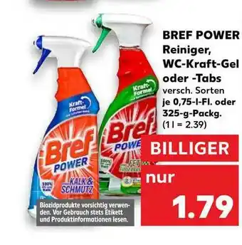 Kaufland Bref Power Reiniger, Wc-kraft-gel Oder -tabs Angebot