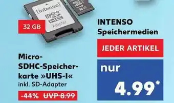 Kaufland MicroSDHC Speicherkarte „uhs-i” Angebot