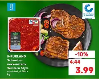 Kaufland K-purland Schweinenackensteak Western Style Angebot