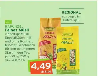 Naturgut Rapunzel Feines Müsli Angebot