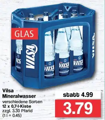 Famila Nord West Vilsa Mineralwasser 12x0,7L Kiste Angebot