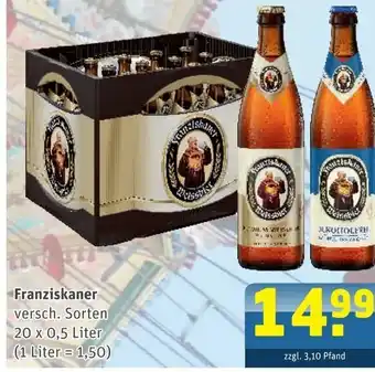 Getränke Arena Franziskaner 20x0,5L Angebot