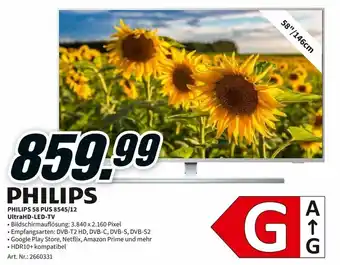 MediaMarkt Philips 58 PUS 8545/12 UltraHD LED TV Angebot