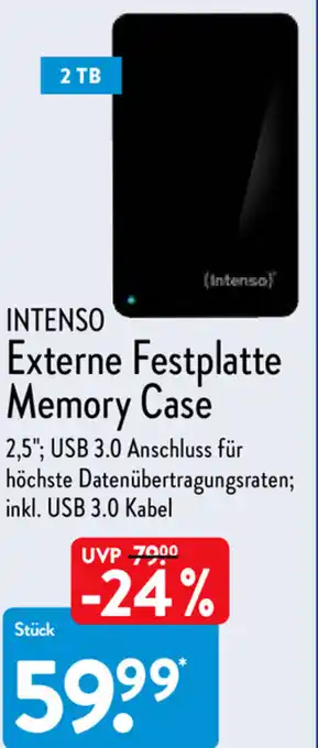 Aldi Nord Intenso Externe Festplatte Memory Case Angebot