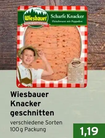 CAP Markt Wiesbauer Knacker geschnitten 100g Angebot