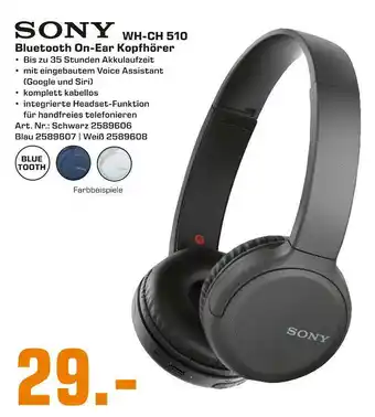 Saturn Sony bluetooth on-ear kopfhörer Angebot