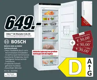 MediaMarkt Bosch gefrierschrank gsn 58 dwdv Angebot