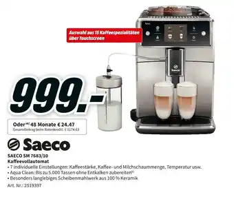 MediaMarkt Saeco kaffeevollautomat sm 7683/10 Angebot