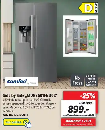 Lidl Comfee Side by Side MDRS681FGD02 Angebot