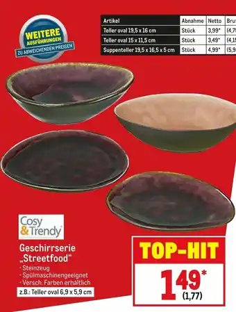 METRO Cosy & Trendy Geschirrserie Streetfood Angebot