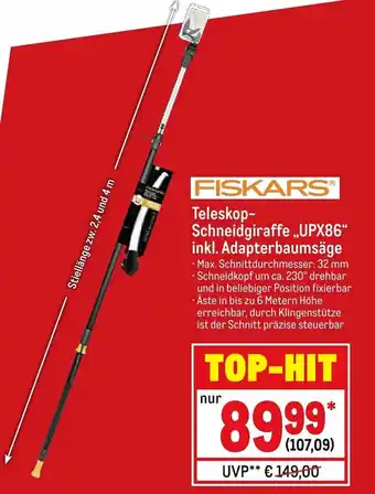 METRO Fiskars Teleskop Schneidgiraffe UPX86  inkl. Adapterbaumsäge Angebot