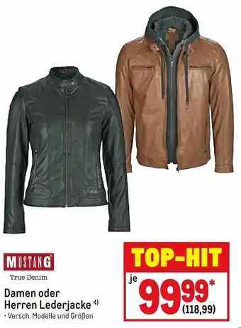 METRO Mustang Damen oder Herren Lederjacke Angebot