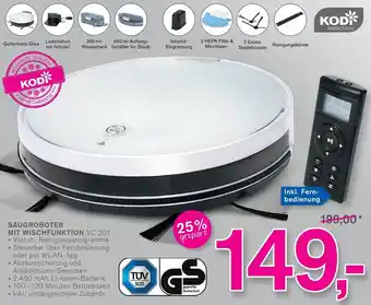 KODi Saugroboter mit Wischfunktion VC 201 Angebot