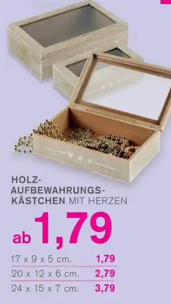 KODi Holz Aufbewahrungskästchen mit Herzen Angebot