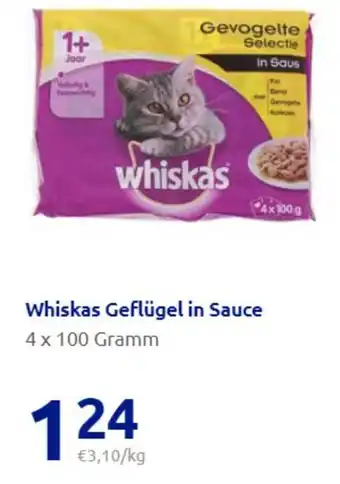 Action Whiskas Geflügel in Sauce 4x100g Angebot