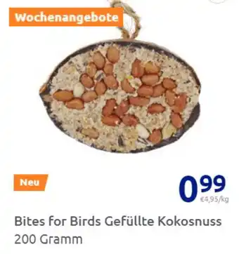 Action Bites for Birds Gefüllte Kokosnuss 200g Angebot