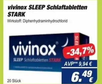 Easy Apotheke Vivinox Sleep Schlaftabletten Stark Angebot