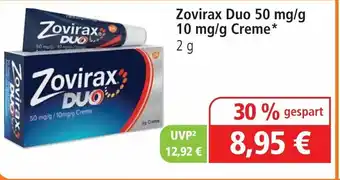 farma-plus Apotheken Zovirax Duo 50 mg/g 10 mg/g Creme 2g Angebot