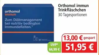 farma-plus Apotheken Orthomol immun Trinkfläschchen Angebot