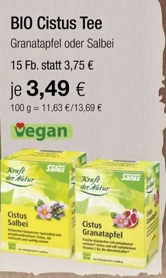 Vitalia Bio Cistus Tee Angebot