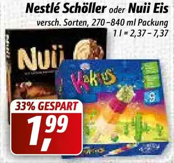 Simmel Nestlé Schöller oder Nuii Eis 270-840ml Angebot