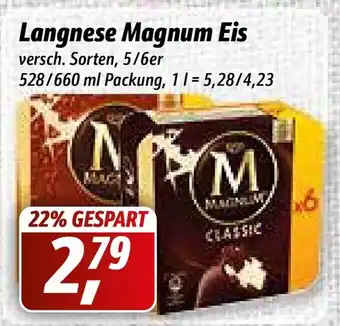 Simmel Langnese Magnum Eis 528/660ml Angebot