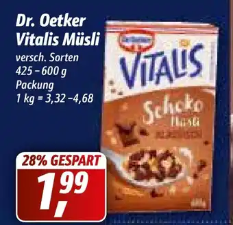 Simmel Dr. Oetker Vitalis Müsli 425-600g Angebot