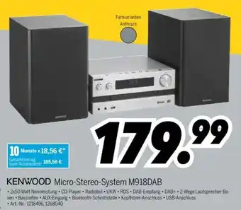 MEDIMAX Kenwood Micro Stereo System M918DAB Angebot