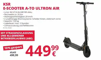 A.T.U. KSR E-Scooter A-To Ultron Air Angebot