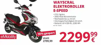 A.T.U. Wayscral Elektroroller E-Speed Angebot