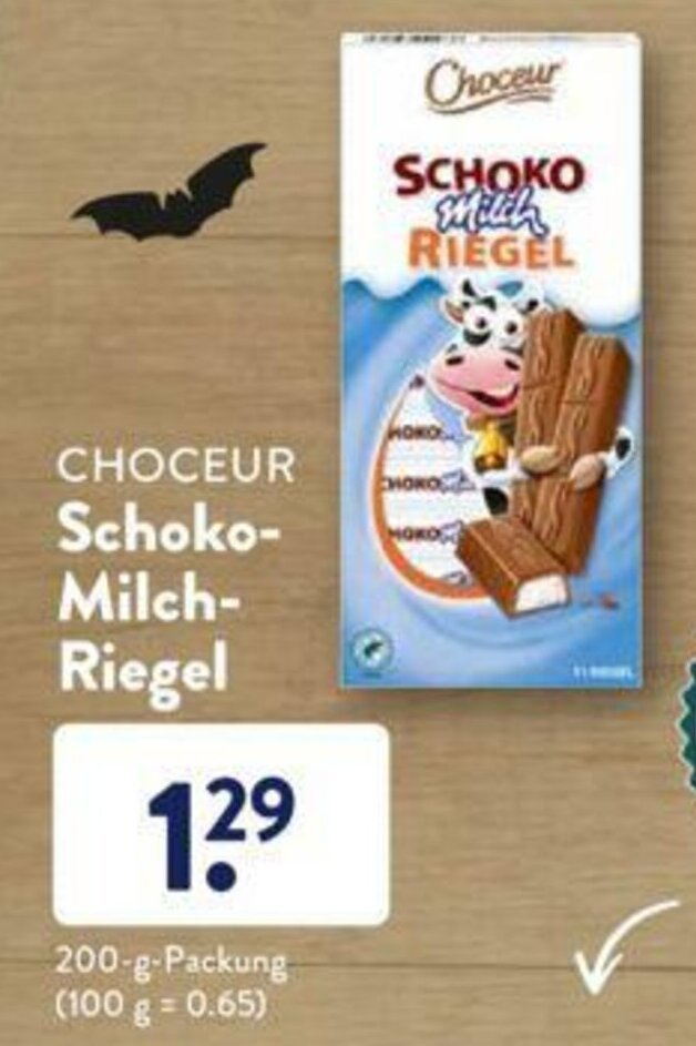 Choceur Schoko Milch Riegel 200g Angebot bei Aldi Süd