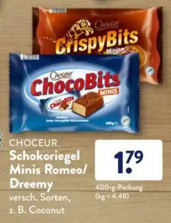 Aldi Süd Choceur Schokoriegel Minis Romeo/Dreemy 400g Angebot