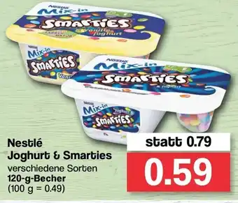 Famila Nord West Nestlé Joghurt mit Smarties 120g Becher Angebot