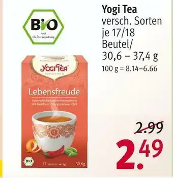 Rossmann Yogi tea tee Angebot