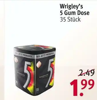 Rossmann Wrigley’s 5 gum kaugummi dose Angebot