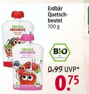 Rossmann Freche freunde erdbär quetschbeutel Angebot