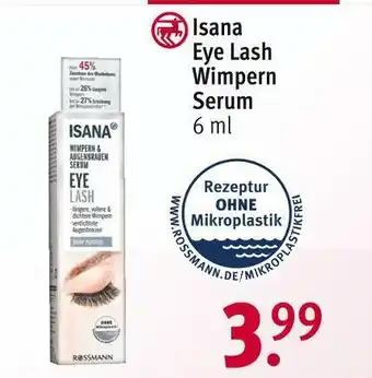 Rossmann Isana eye lash wimpern serum Angebot