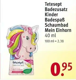 Rossmann Tetesept badezusatz kinder badespaß schaumbad mein einhorn Angebot