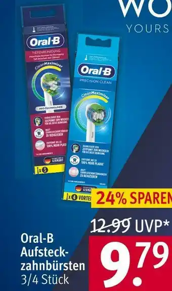 Rossmann Oral-b aufsteckzahnbürsten Angebot