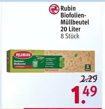 Rossmann Rubin biofolien-müllbeutel Angebot