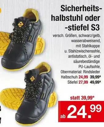 Zimmermann Sicherheitshalbschuhe oder -stiefel s3 Angebot