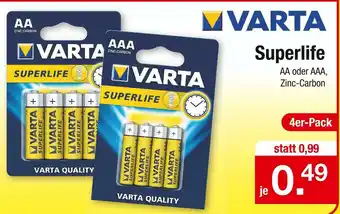 Zimmermann Varta superlife batterien Angebot