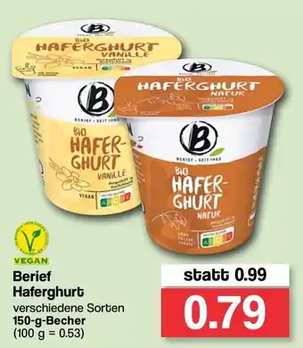 Famila Nord West Vegan Berief Haferghurt 150g Becher Angebot