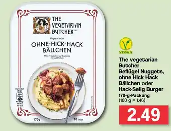 Famila Nord West Vegan The vegetarian Butcher Beflügel Nuggets, ohne Hick Hack Bällchen oder Hack Selig Burger 170g Angebot