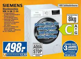 expert Techno Land Siemens Waschmaschine WM 14 NK 71EX Angebot