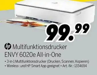 MEDIMAX Hp Multifunktionsdrucker Envy 6020e All-in-one Angebot