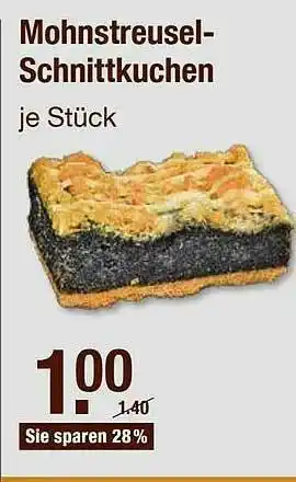 Vitalia Mohnstreusel-schnittkuchen Angebot